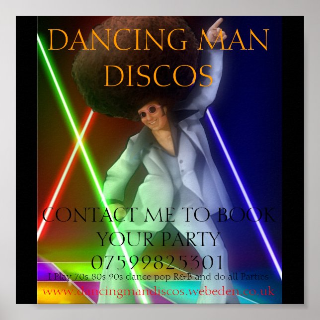 1003255_ec4e_625x1000, DANCING MAN DISCOS, CONT.. Poster (Framsidan)