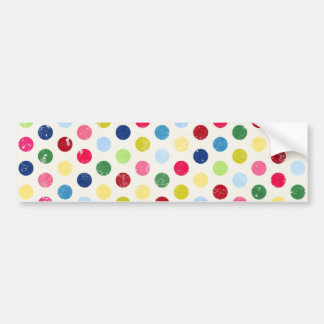 1009 RAINBOW POLKA DOTS CIRKLES COLORFUL ROSA ORAN BILDEKAL