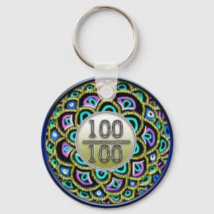 100/100 beröm Keychain Nyckelring