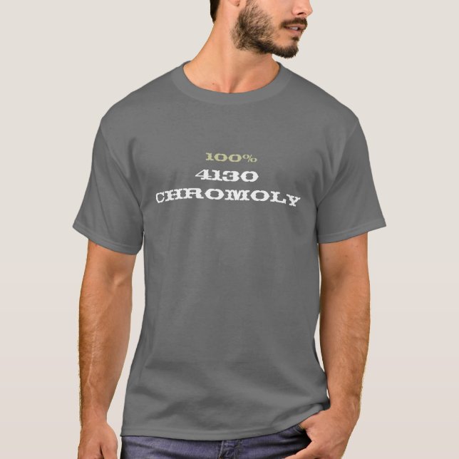 100% 4130 Chromoly t-skjorta Tee Shirt (Framsida)