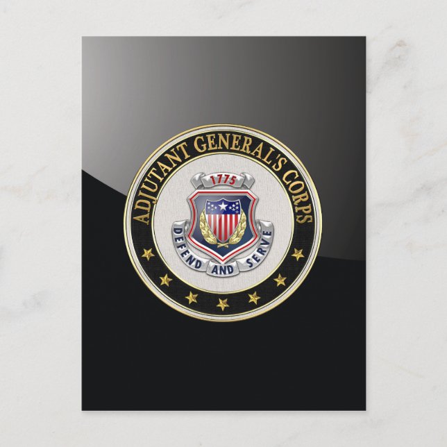 [100] AG Corps Regimental Insignia [3D] Vykort (Framsida)