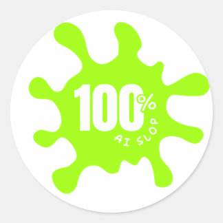 100% AI-Slängetikett Runt Klistermärke