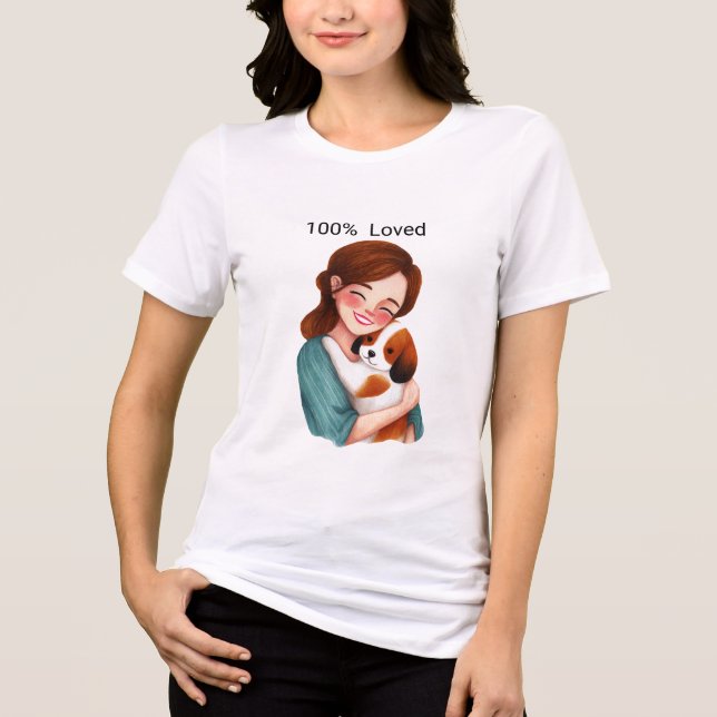 100% älskad husdjur t shirt (Framsida)
