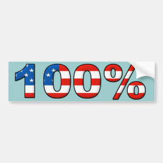 100% Amerikansk Klistermärke
