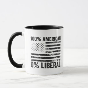 100 % amerikanskt 0 % liberalrepublikanskt amerika mugg