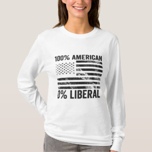 100 % amerikanskt 0 % liberalrepublikanskt amerika t shirt