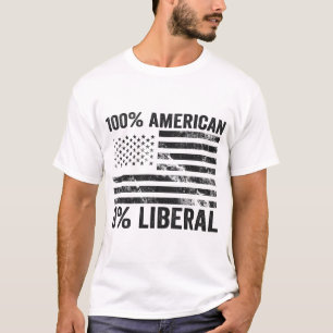 100 % amerikanskt 0 % liberalrepublikanskt amerika t shirt