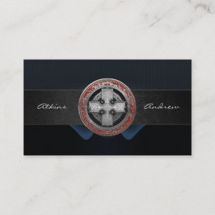 [100] Anktens keltiska Helig Silver Knot Kor Visitkort