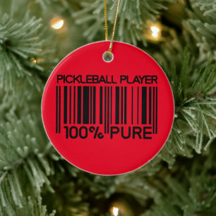 100 % anpassningsbar för plockleball-spelare julgransprydnad keramik