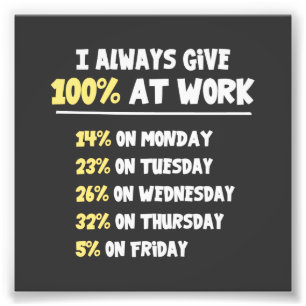 100 % ansträngning i arbete fototryck