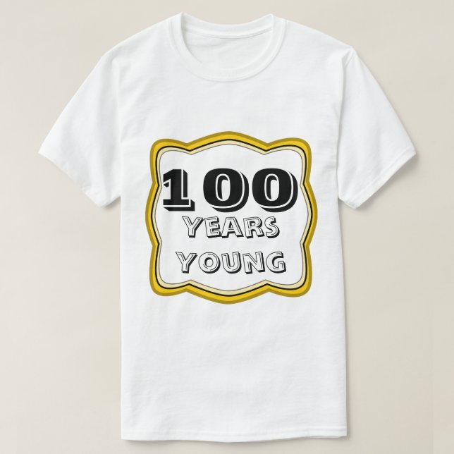 100 år 100. födelsedag för barn tee shirt (Design framsida)