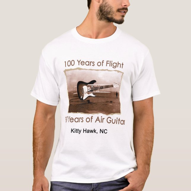 100 år av år Flight/30 av Air Guitar Tee (Framsida)