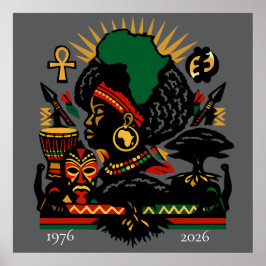 100 år av Black History Month 2026-firande Poster