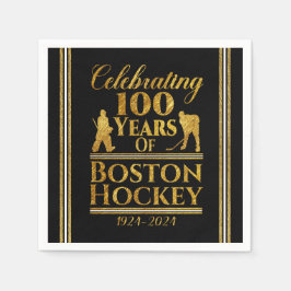 100 år av Boston Hockey Pappersservett