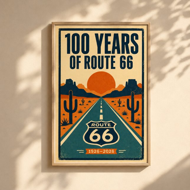 100 år av Route 66 Centennial Litho Poster (Skapare uppladdad)