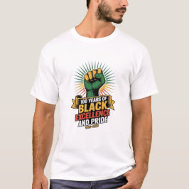 100 år av svart excellens t shirt