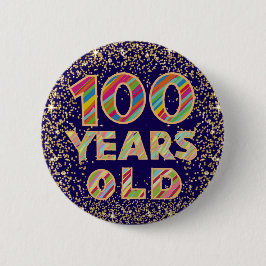 100 år gammal 100-årsjubileum finare badge knapp