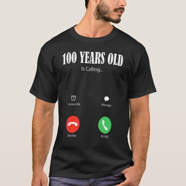 100 år gammal kallas Lycklig 100:e födelsedagen Fa T Shirt (Framsida)