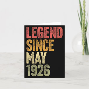 100 år gammal legend sedan maj 1926 Retro 100-årsd Kort