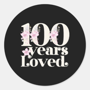 100 år gammal mormor 100:e py 100 runt klistermärke