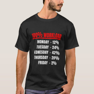 100 Arbetsbelastningseffektivitet Kontor T Shirt