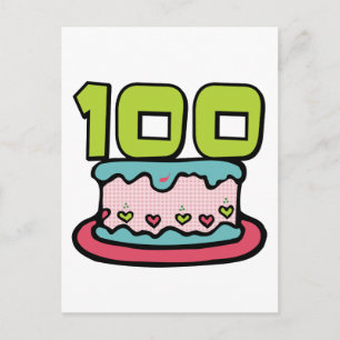100-årig födelsedagskaka vykort