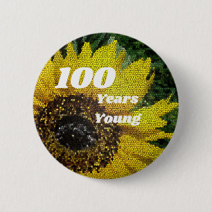 100-årig födelsedagsmosaik SolrosFloral Knapp