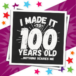 100-årig sarkastisk minnesdag 100 födelsedagar pappersservett