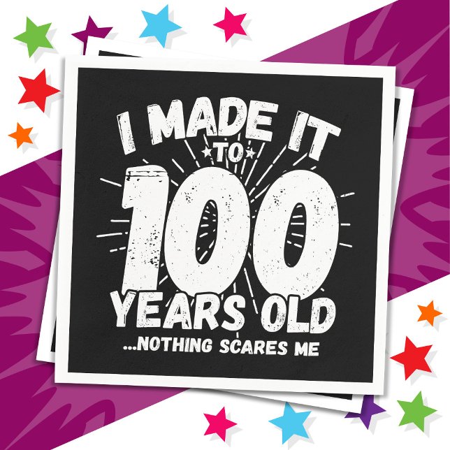 100-årig sarkastisk minnesdag 100 födelsedagar pappersservett (Skapare uppladdad)
