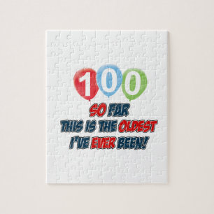 100. åriga födelsedagdesign pussel