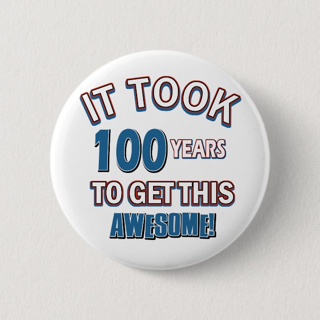 100 åriga födelsedagdesigner knapp (Framsida)