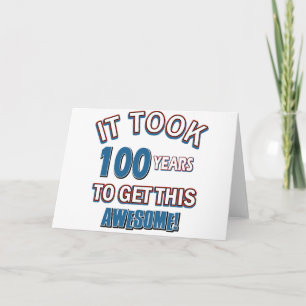 100 åriga födelsedagdesigner kort