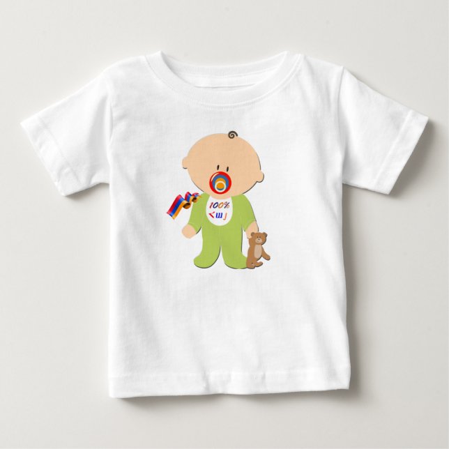 100 % armeniska 100 % հ ա յ T-Shirt (Framsida)