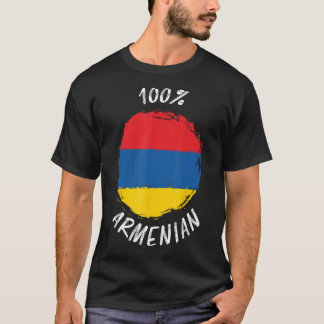 100 Armeniska Shirt Proud Armenian Shirt Flagga Ar T