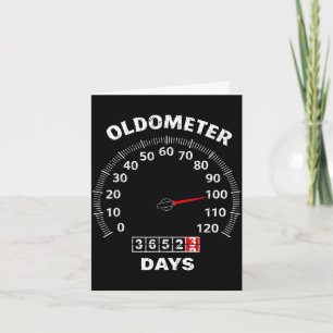 100-års födelsedag oldometer noll till 100 år gamm kort