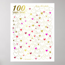100-års gästbokposter - 100 år älskad poster
