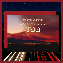 100 års Inbjudningskort i Födelsedagsfesten om bra