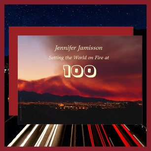 100 års Inbjudningskort i Födelsedagsfesten om bra