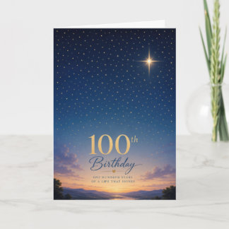 100-års stjärna födelsedag kort