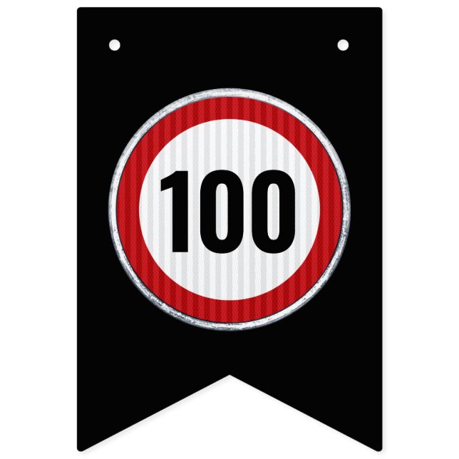 100-årsdag Hastighetsgräns Skylt  (Första flaggan)