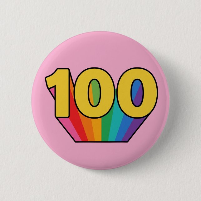 100-årsdag Regnbågsfirande Pin Badge Knapp (Framsida)