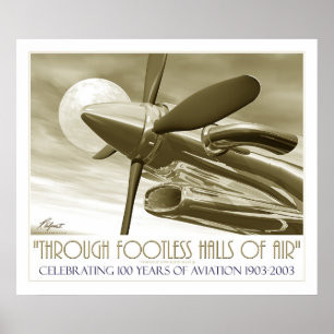 100-årsdagen av flygningen poster