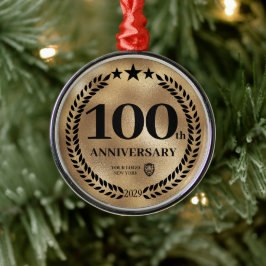100-årsdagen av Guld-Logotypen - jul Julgransprydnad Metall