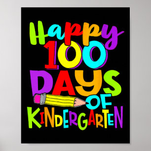 100-årsdagen av Kindergarten 100 skoldagar i lyckl Poster