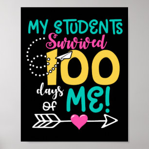 100-årsdagen av skolan i Student Överlevt 100 daga Poster