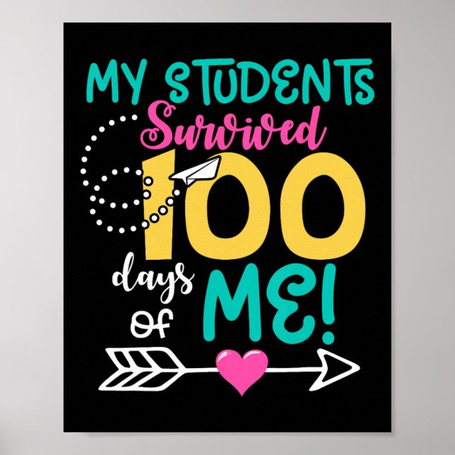 100-årsdagen av skolan i Student Överlevt 100 daga Poster (Framsidan)