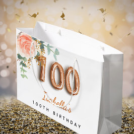 100-årsdagen blommigt ro guld eucalyptus namn