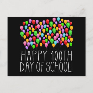 100-årsdagen för 100 skolelever i lycklig vykort