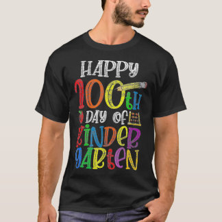 100-årsdagen för Kinder Garten 100 dagar i Lycklig T Shirt