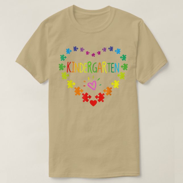 100-årsdagen för Kindergarten Lärare Autism Awa T Shirt (Design framsida)